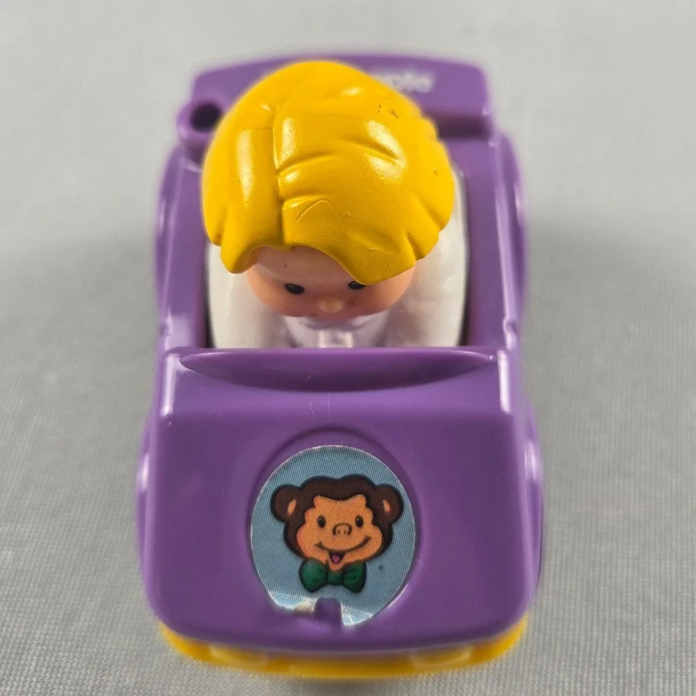 Fisher Price Little People Wheelies Race Car, Purple and Yellow